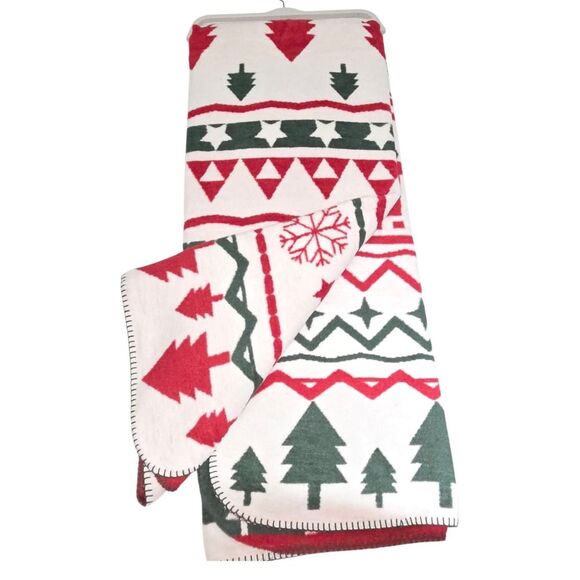 Docofil Reversible Soft Winter Throw Blanket Cotton Blend 51x67 Made in Portugal - Picture 8 of 14